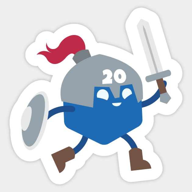 20 Sided Hero Sticker by Monkopotamus